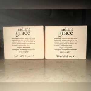 2X LOT of Philosophy Radiant Grace Whipped Body Créme 20 oz / 592 mL NEW IN BOX